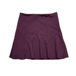 WHITE HOUSE BLACK MARKET Ponte Flirty Skirt Burgundy Size 8